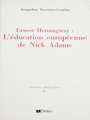 cover image of Ernest Hemingway